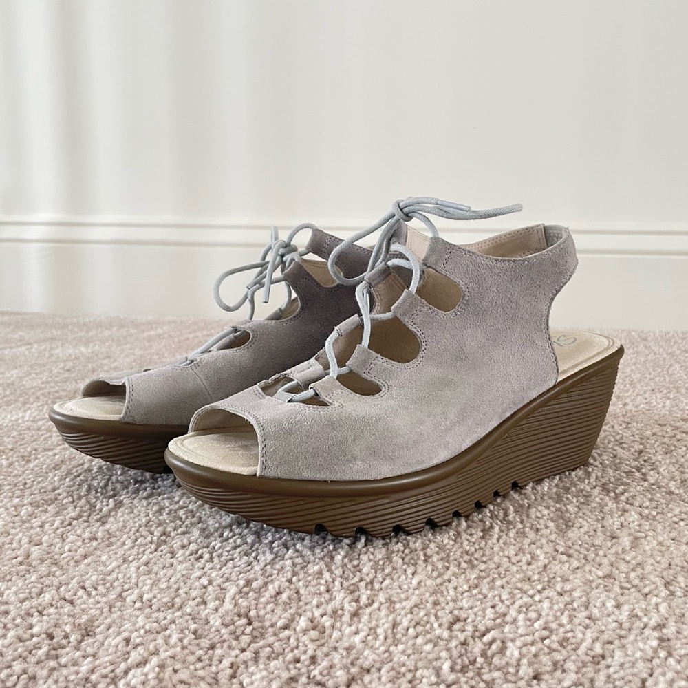 Skechers Memory Foam Strappy Platforms